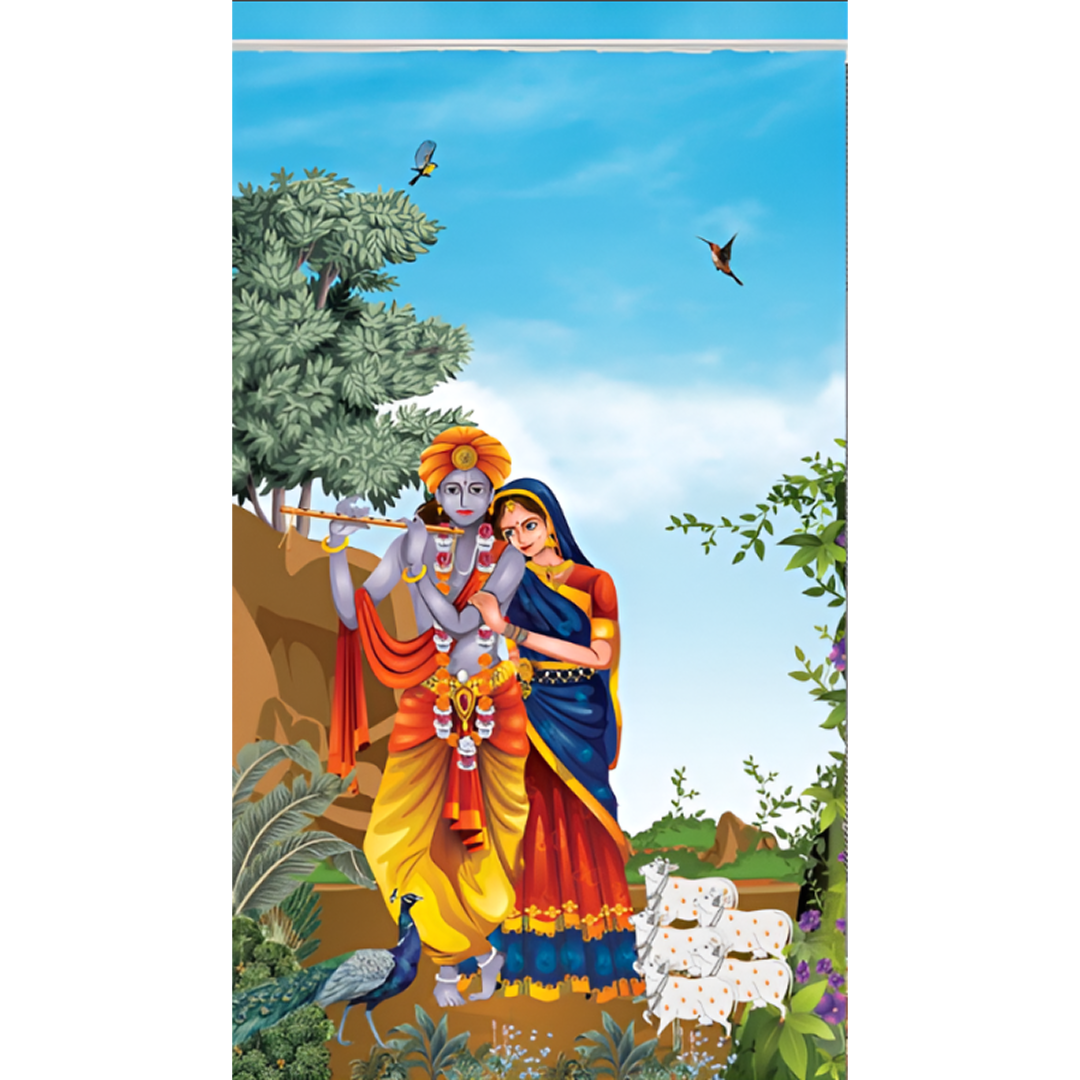 Radha Krishna Forest Wall Panel – Divine Love & Harmony by Gruhastu