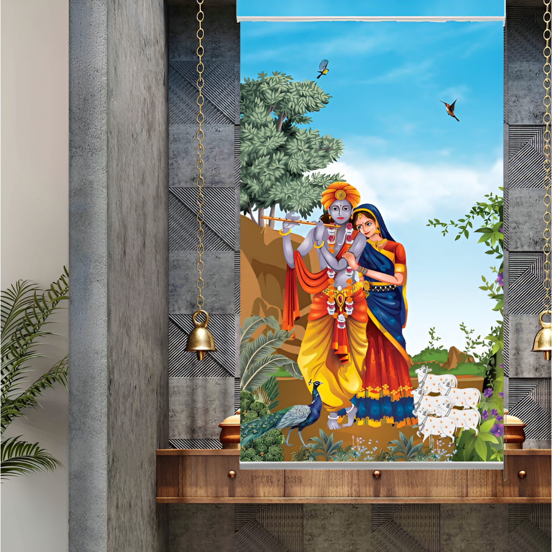 Radha Krishna Forest Wall Panel – Divine Love & Harmony by Gruhastu